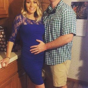 Blue maternity dress